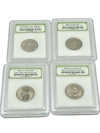 Four (4) Uncirculated Quarters