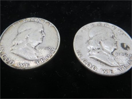 1952 Ben Franklin Half Silver Dollar