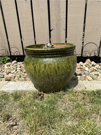 Large Green Planter (second of two available) 15"H x 19" W