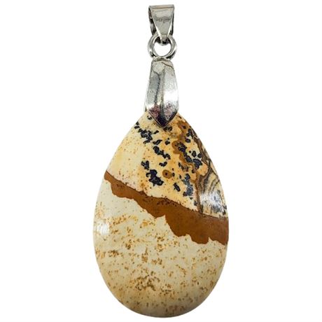 Large Picture Jasper Stone Pendant