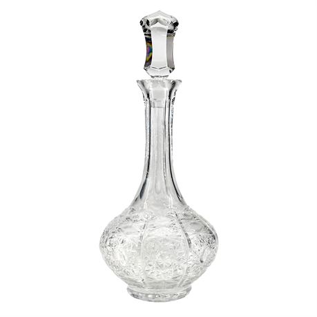 Vintage Cut-Glass Crystal Decanter