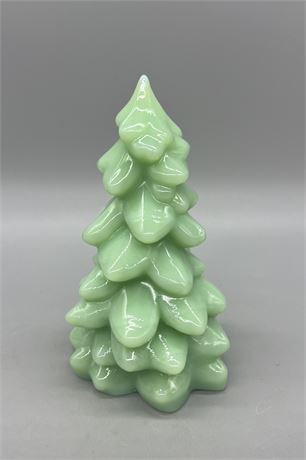 Mosser 5 1/2”  Jadeite Green Glass Christmas Tree