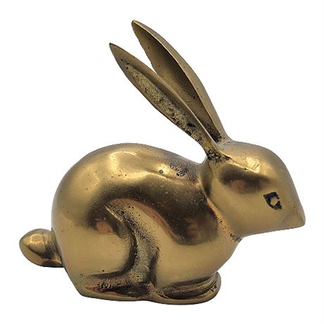 Small Vintage Brass Bunny Rabbit Figurine