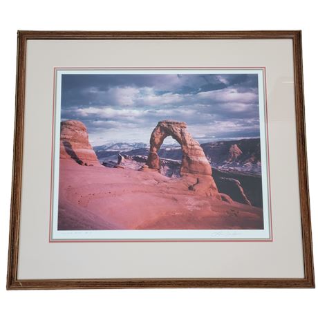 Lou DeSerio Signed "Delicate Arch" #19 Framed Photograph