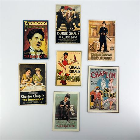 Lot of Reproduction Charlie Chaplin Movie Poster Magnets