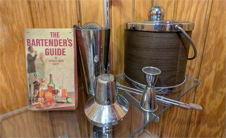Napcoware MCM Ice Bucket + Cocktail Shakers & Barware