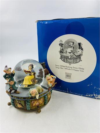 Disney Snow White Musical Snowglobe With Box
