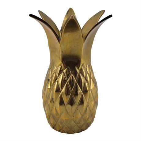 Vintage PFW Sold Brass Pineapple Bud Vase
