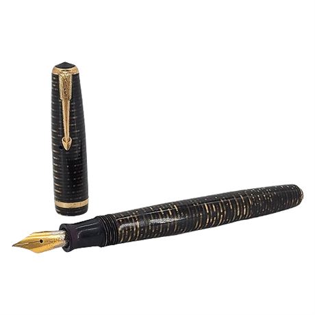 Vintage Parker Vacumatic Debutante Golden Pearl Laminate Fountain Pen