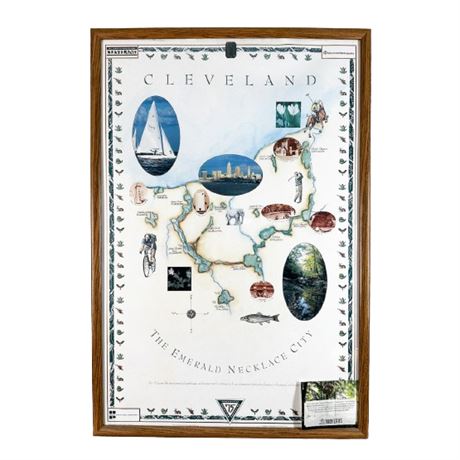 Cleveland "The Emerald Necklace" 75 Years Commemorative Poster