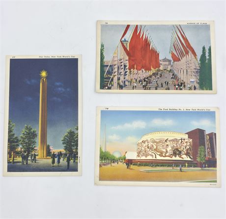 VTG 1930's New York, World's Fair Postcards