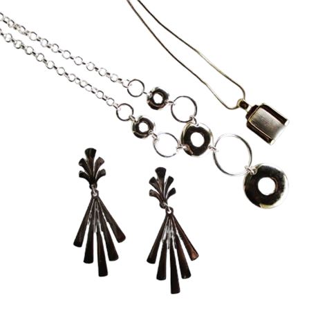 3-pc Mixed Lot Contemporary Silver Tone Metal Jewelry