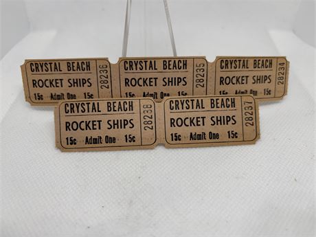 5 Crystal Beach Rocket Ship Tickets