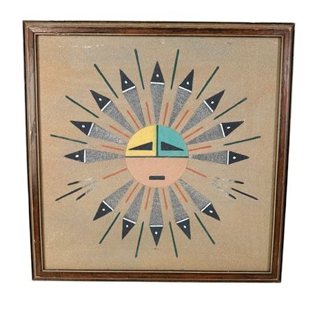 Vintage Navajo Sun Sand Painting