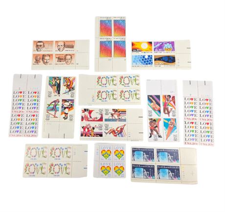 Lot of Postage Stamp Blocks