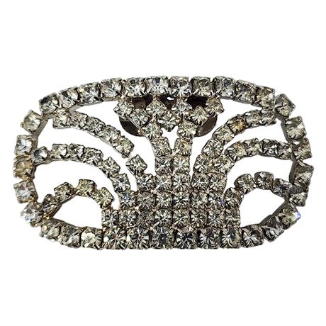 Single Vintage Prong Set Rhinestone Shoe Clip