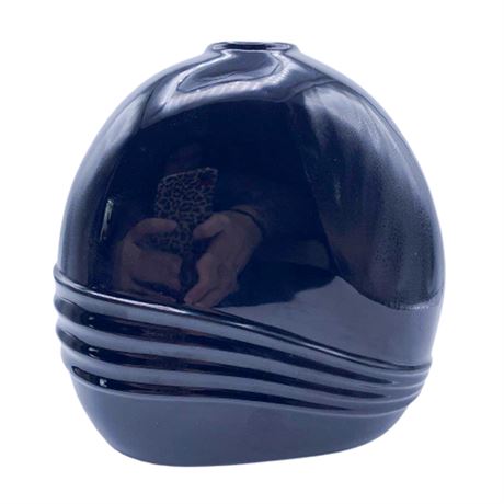 Inarco Black Ceramic Vase