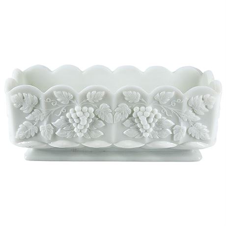 Westmoreland "Paneled Grape" Milk Glass Planter