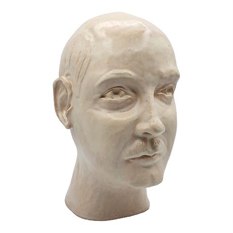 Life Size Ceramic Self-Portrait of Man