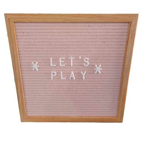 Blush Pink "Let's Play" Memo Board