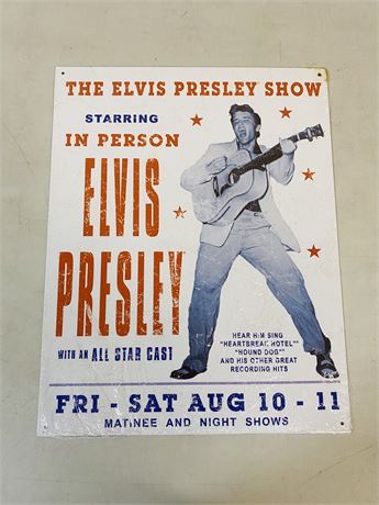 12.5x16” Elvis Presley Metal Sign