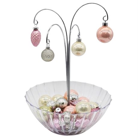 Modern Pink/Silver/Pearl/Pinecone Mini Glass Bulb Ornaments