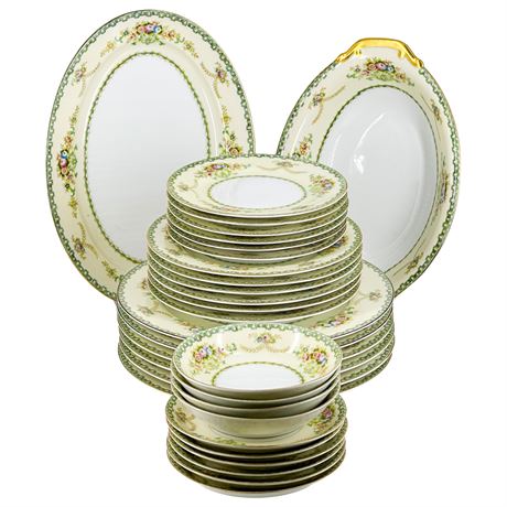 Vintage Mieto China "Atwater" Hand-Painted Service Set for 6