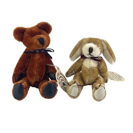 Pair of Boyds Bears Wuzzies Miniatures