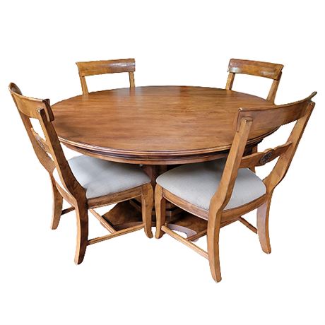 Kincaid "Toscano" Solid Wood Pedestal Dining Table & Chairs