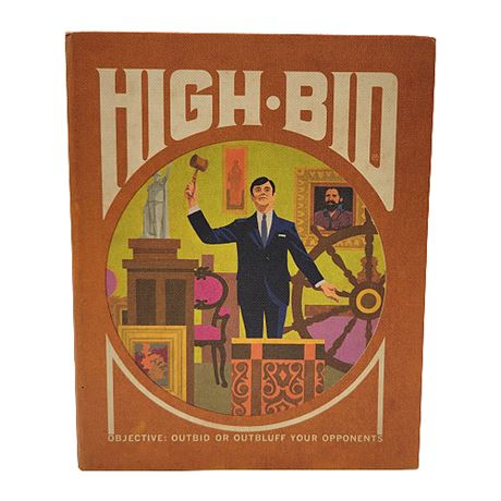 Vintage 1970 High-Bid Auction Card Game
