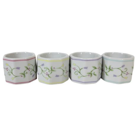 The Lenox Village Napkin Rings Fine Porcelain 2 Set of 4