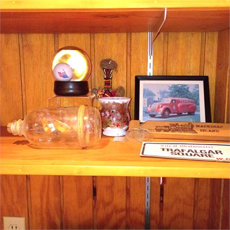 Shelf Buyout, Ship in a Bottle, Golf Snowglobe, Train Whistle