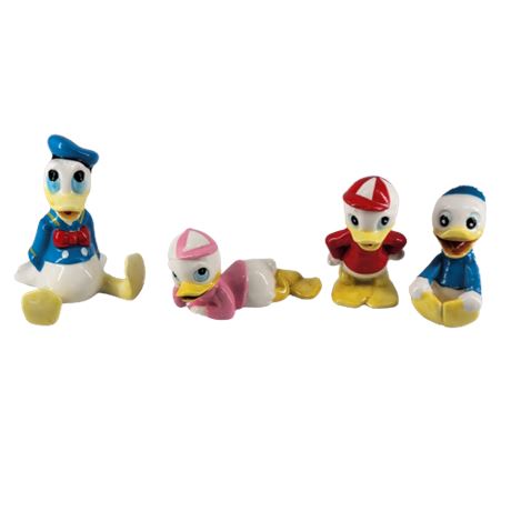 Vintage Disney Donald, Huey, Dewey & Louie Ducks Collectible Figurines