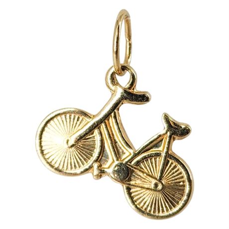 Vintage Gold Tone Bicycle Pendant/Charm
