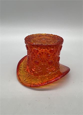 Amberina Daisy Button Top Hat