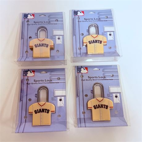 4 NOS San Francisco Giants Padlocks