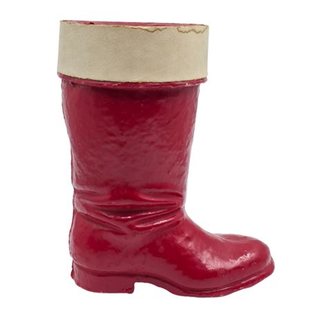 10" MCM, Paper Mache Santa's Boot