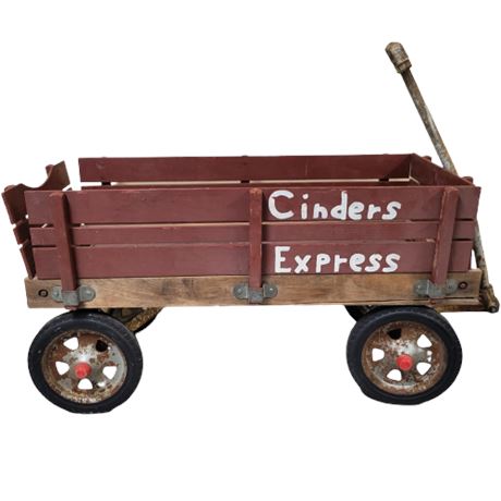 Cinders Express Wood Red Wagon