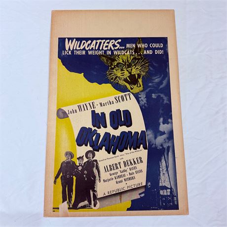 In Old Oklahoma Original 14x22” Movie Poster