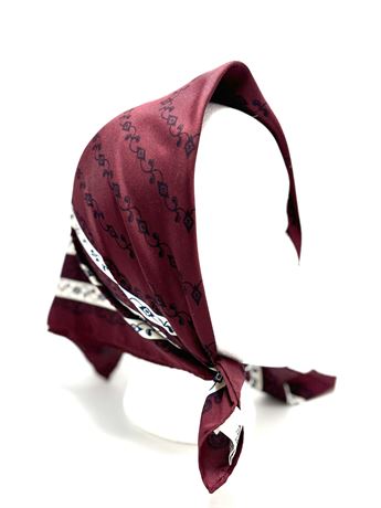 Vtg Vera Neumann Scarf - Maroon/White/Navy