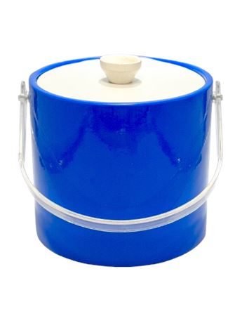 MCM Blue Vinyl Ice Bucket