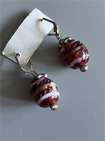 Marano art glass pierced earrings