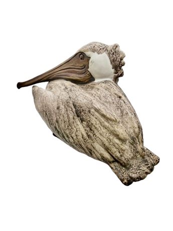 Brown pelican 1970s art work figure