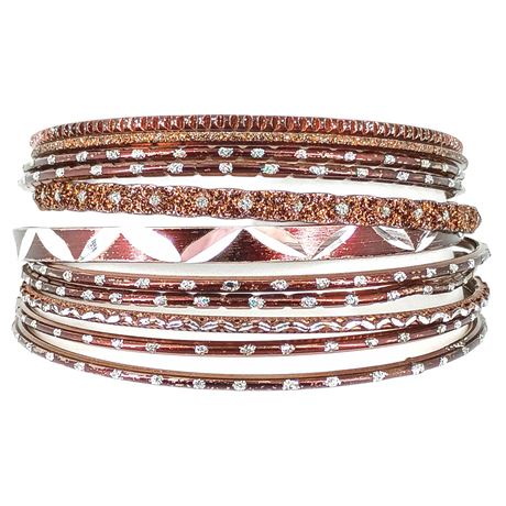 Copper-Tone Bangle Bracelet Set of 11