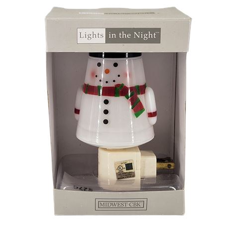 Midwest CBK Snowman Lights in the Night