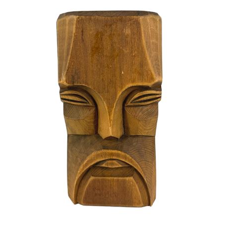 Vintage Carved Tiki Head Wall Decor