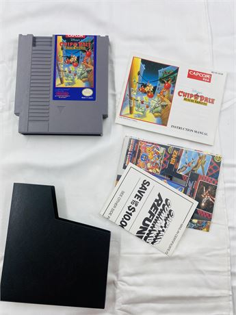 NES Chip N Dale Rescue Rangers w/ Manual + Inserts