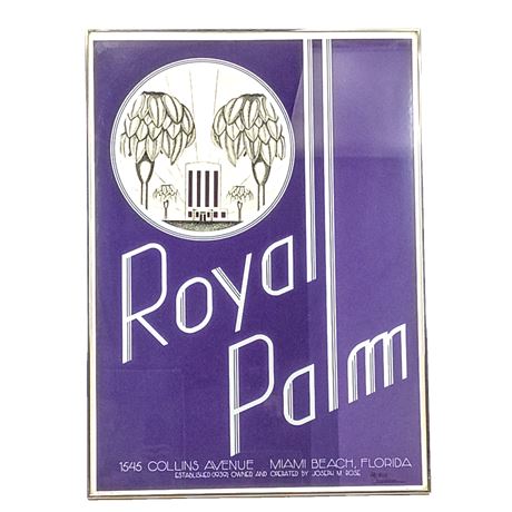 Vrondecek Royal Palm Poster, Numbered 82/200 and Signed