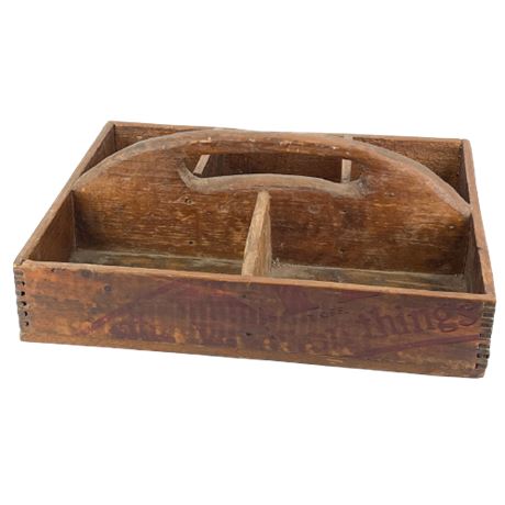Vintage Primitive Wooden Tool Caddy