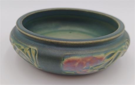 Roseville vintage pottery small dish green